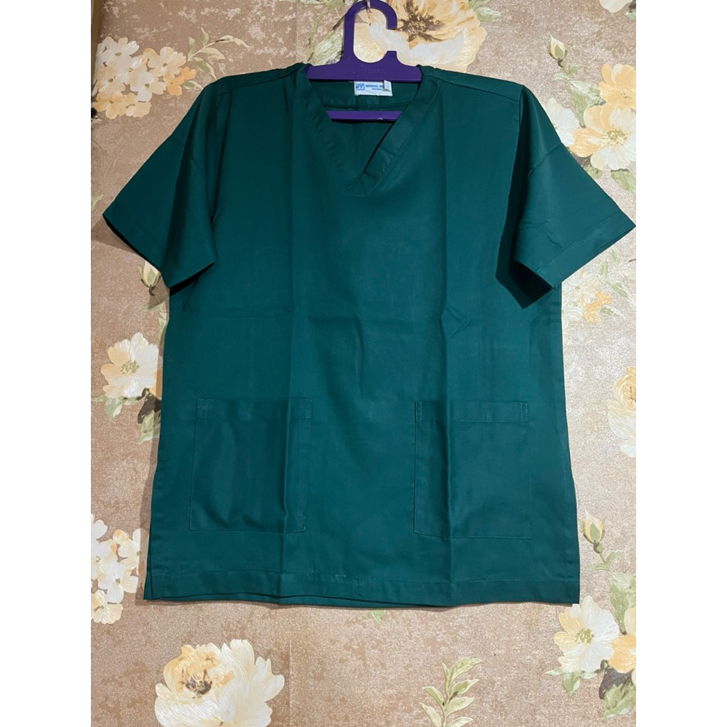 Scrub Medis/Baju OK Hijau Botol Preloved