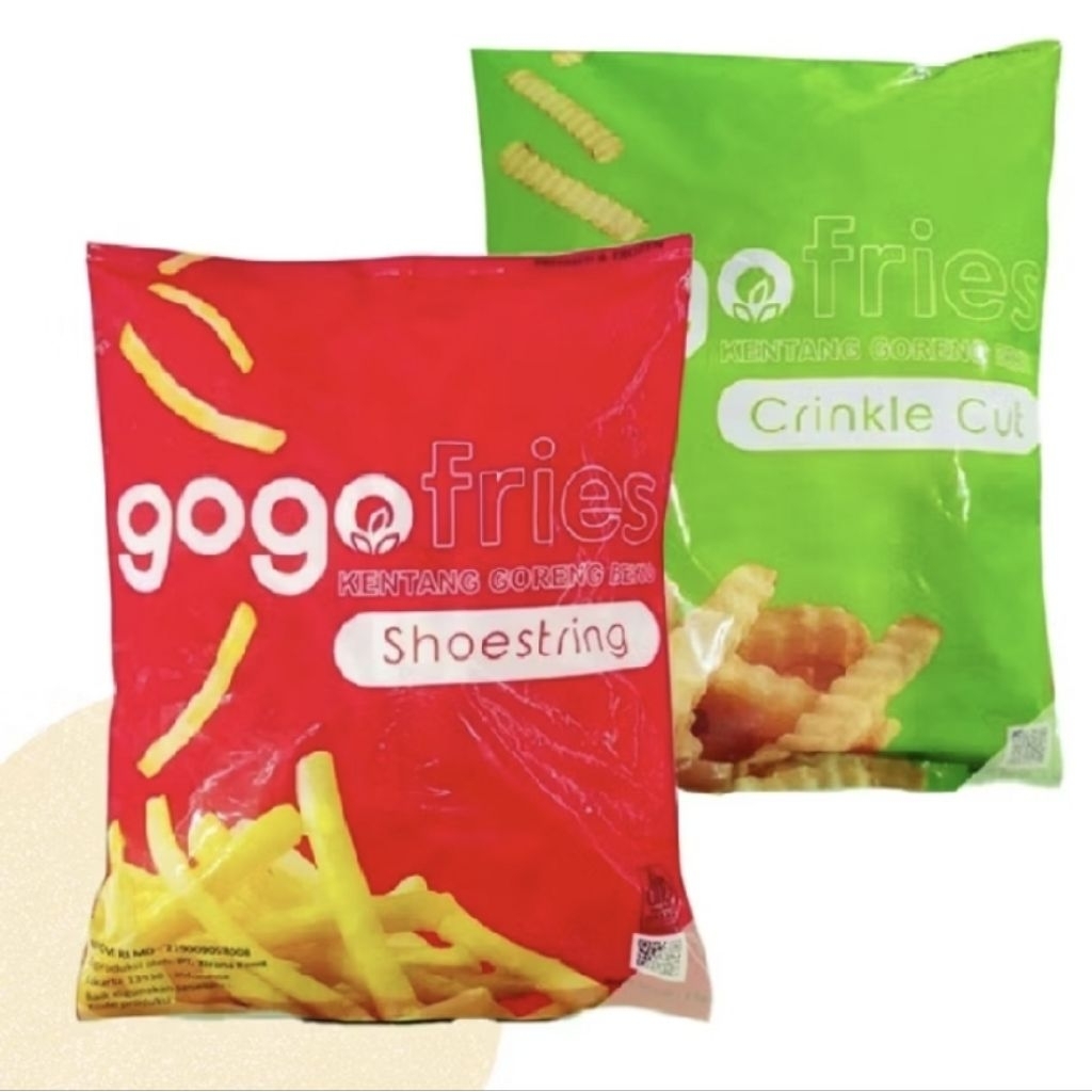 

GOGO Fries Shoestring dan Crinkle cut 1 Kg