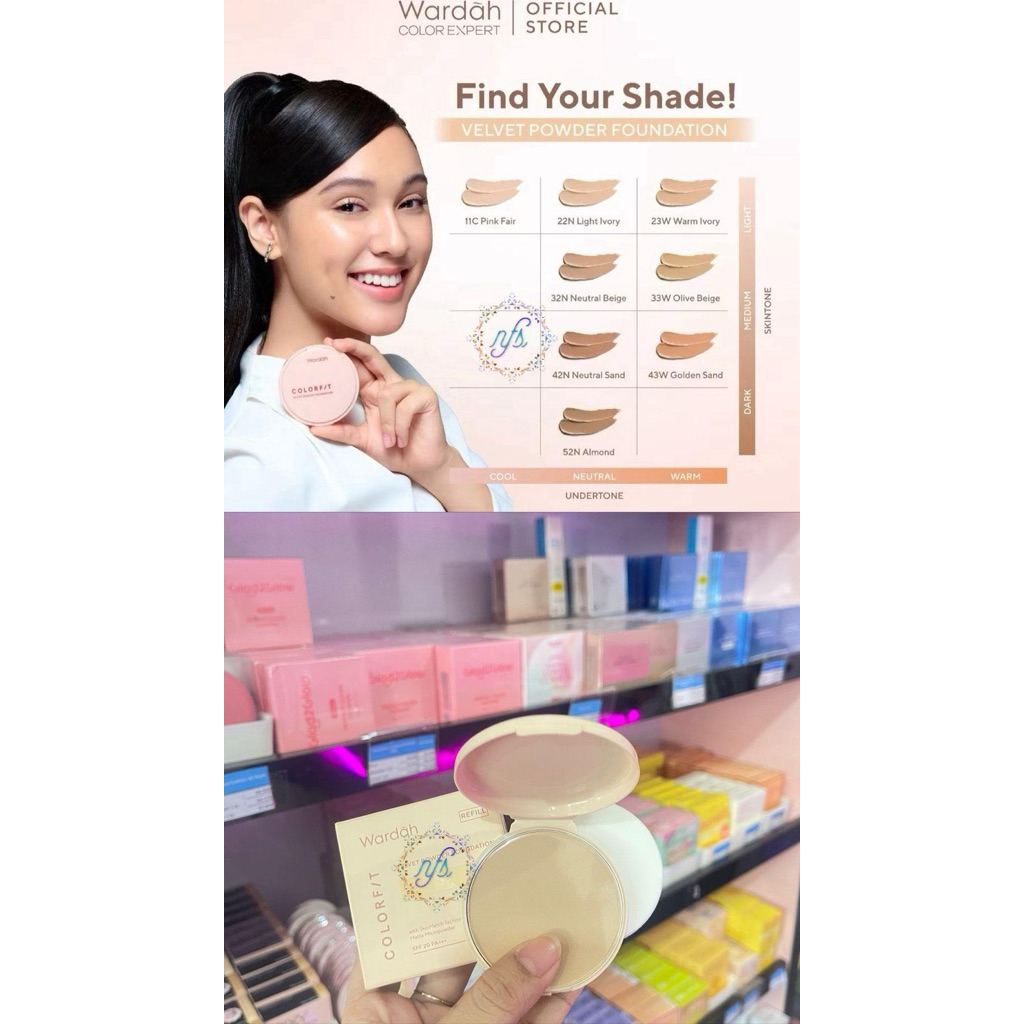Wardah colorfit compact powder refil