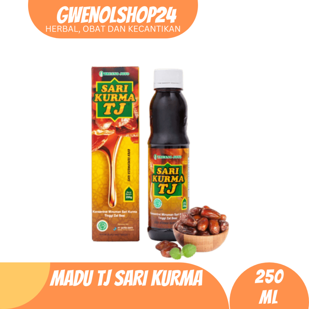 

Sari Kurma Tj 250 ml | Madu Tj Sari Kurma 250 gr | Untuk Stamina Tubuh | kurma asli dari Arab kualitas terbaik
