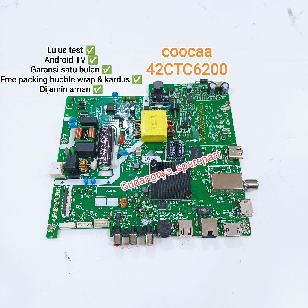 Mb Coocaa 42CTC6200 android tv mainboard mobo modul mesin tv