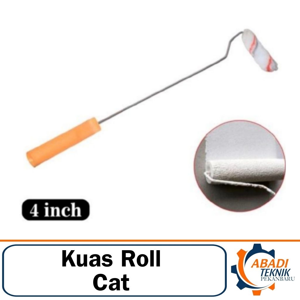Kuas Roll 4 Inch Koas Cat Tembok Kuas Roll 4" / 10cm Cat Kecil Tembok Gagang