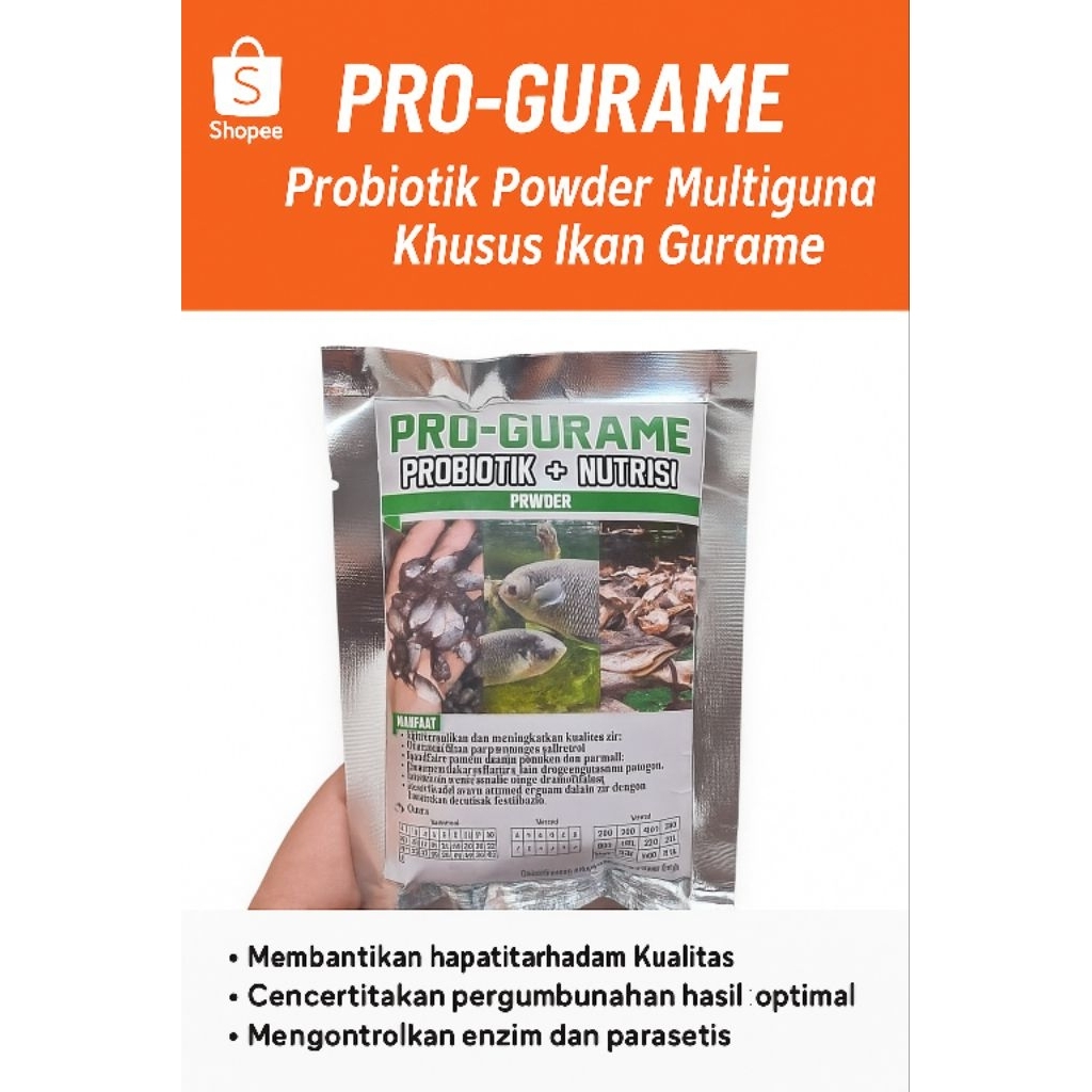 PRO-GURAME | Probiotik + Nutrisi Powder Multiguna Khusus Ikan Gurame