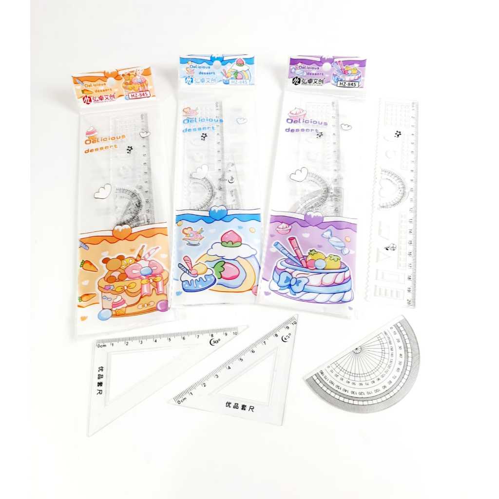 

HARGA GROSIR ( 12PACKSX4PCS ) PENGGARIS TRANSPARAN SET 20CM HZ-845