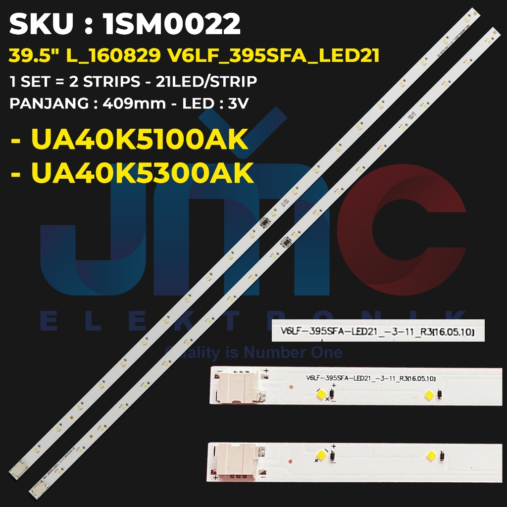 Backlight TV SAMSUNG 40 Inch UA40K5100AK UA40K5300AK Louvre 39.5" L_160829 V6LF_395SFA_LED21