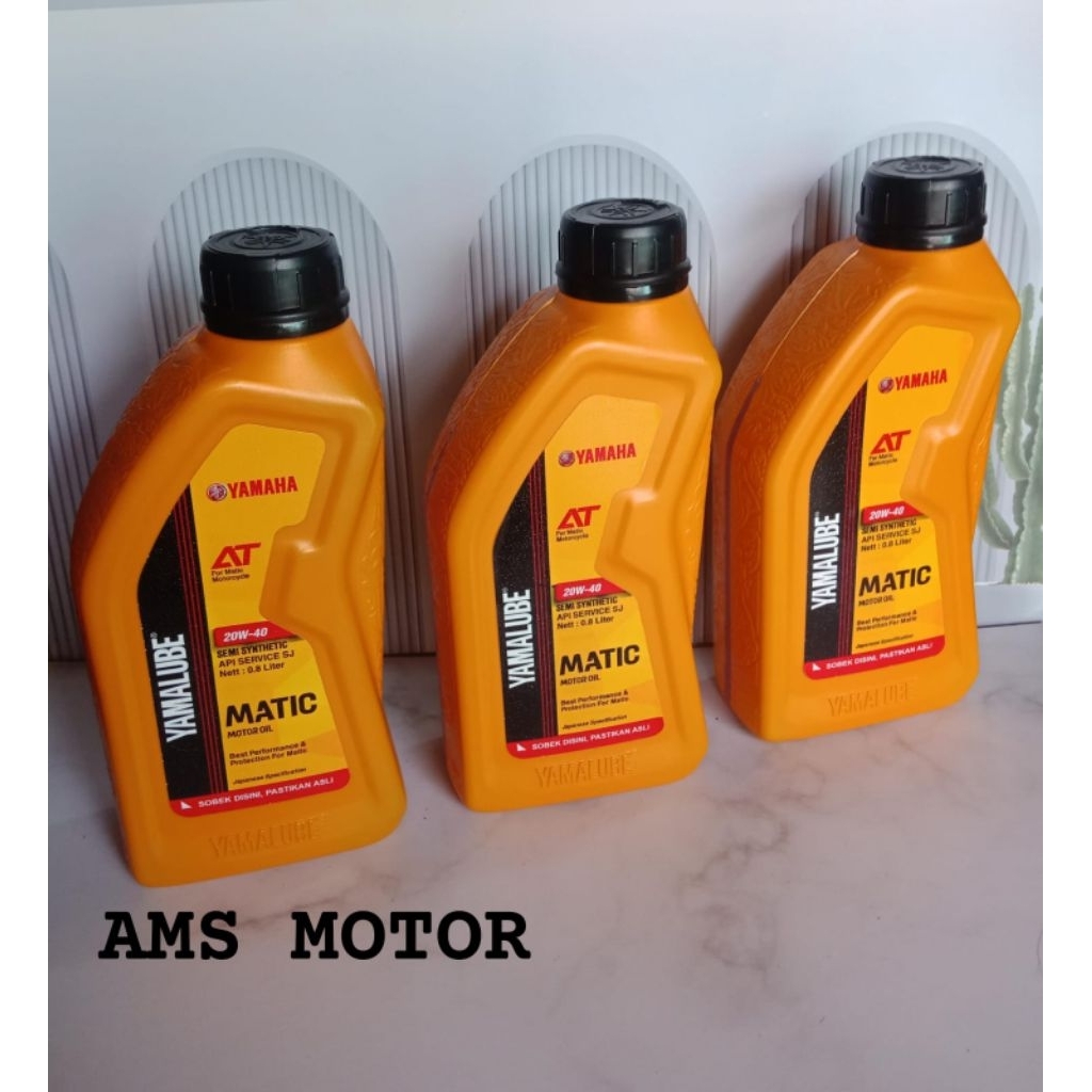 Oli 4T Yamalube matic 0.8 Liter Sae 20w-40w /Pelumas motor 4Tak Yamaha matic