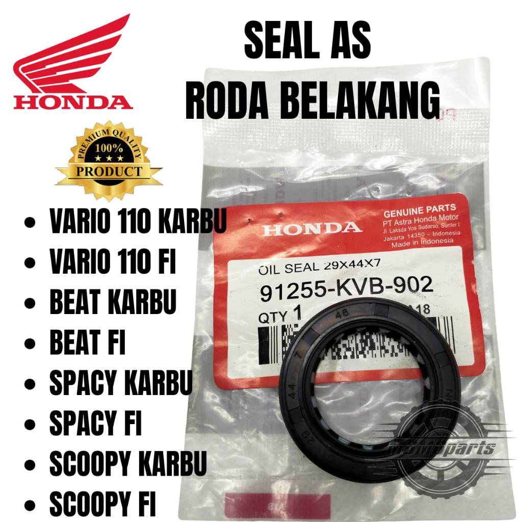 ORIGINAL SEAL AS RODA BELAKANG HONDA VARIO 110 BEAT KARBU SCOOPY SPACY KARBU FI INJEKSI KUALITAS ASL