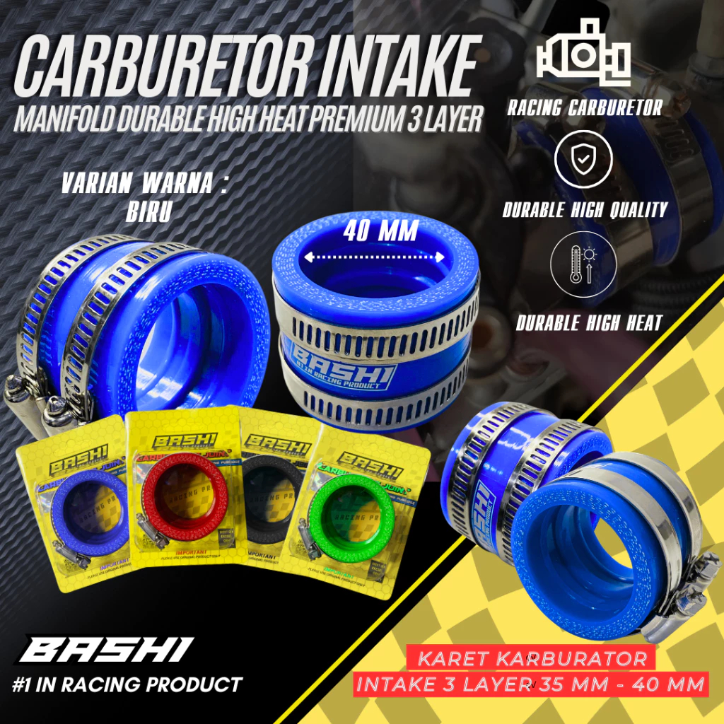 Karet Intake Karburator Carburator PE PWK 35 40mm TB Throttle Manifold Filter Udara Universal Motor