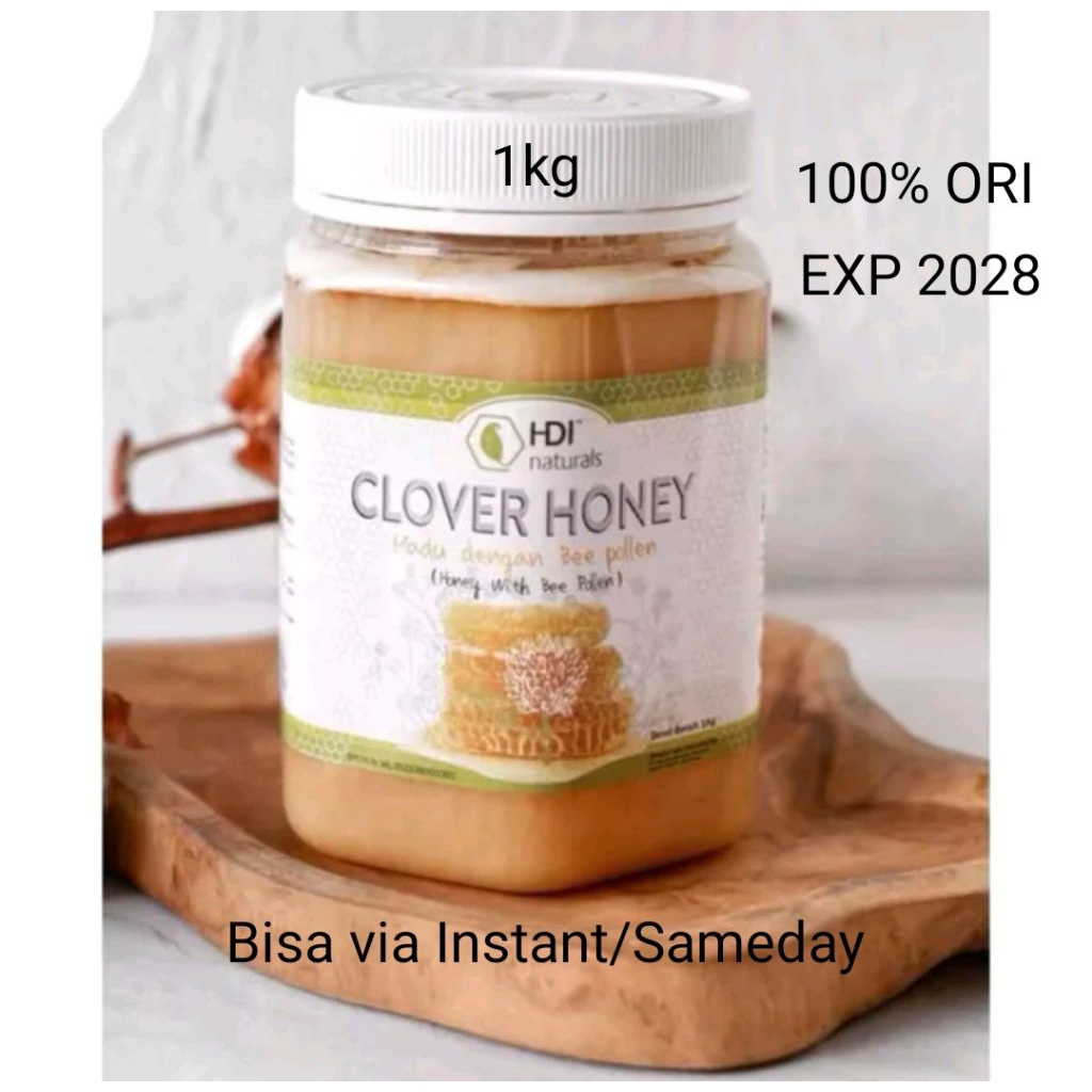 

Madu Clover Honey(1kg)100%ORI Exp 2028 free sendok kayu