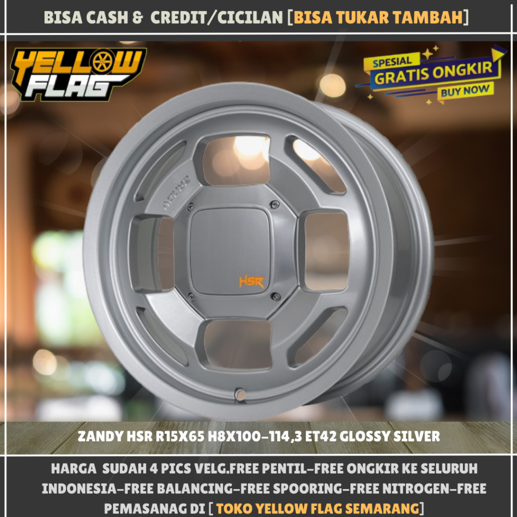 Velg mobil classic hsr zandy r15 untuk avanza livina confero evalia jazz yaris baleno hsr ring 15