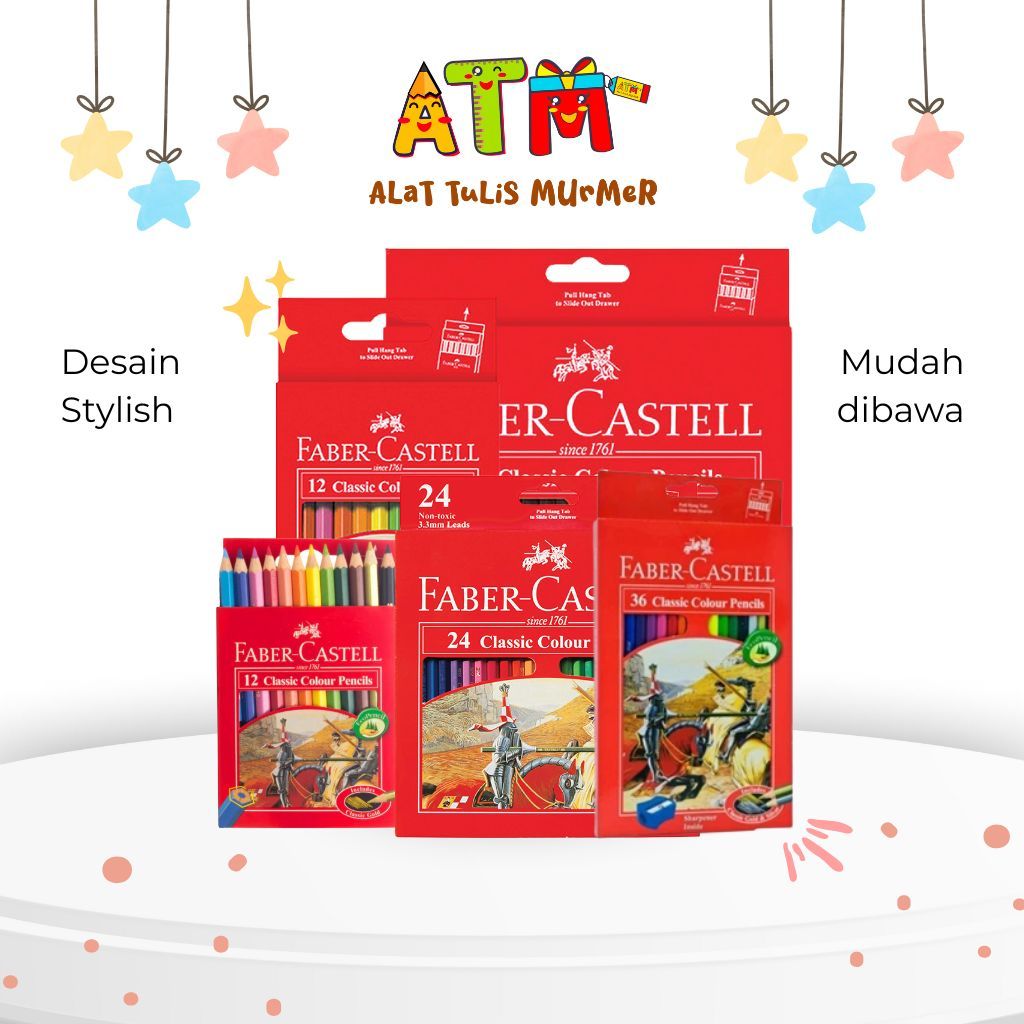 

Colour Pencil / Pensil Warna Faber Castell / Faber Castell Classic Colour Pencil 12s, 12L, 24L, 36L, 48L