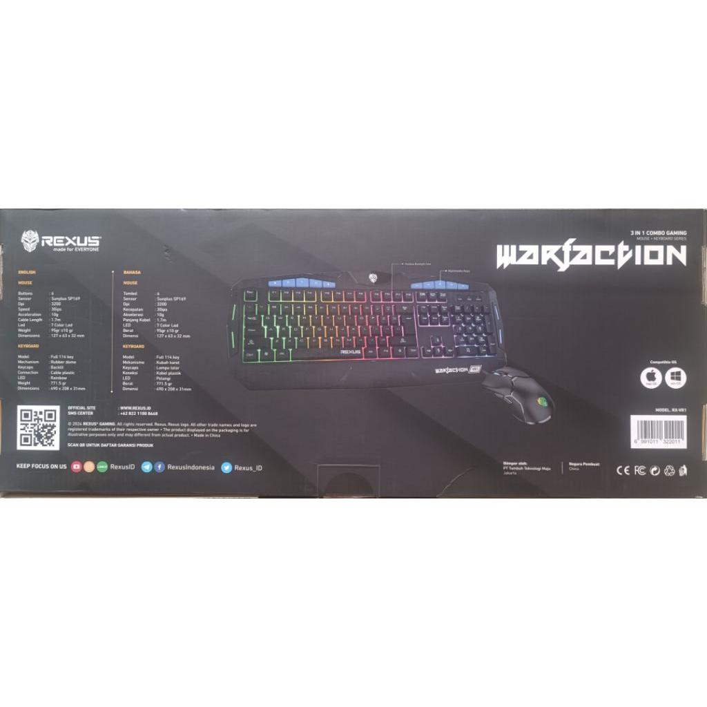 Keyboard Gaming Rexus Second BNOB