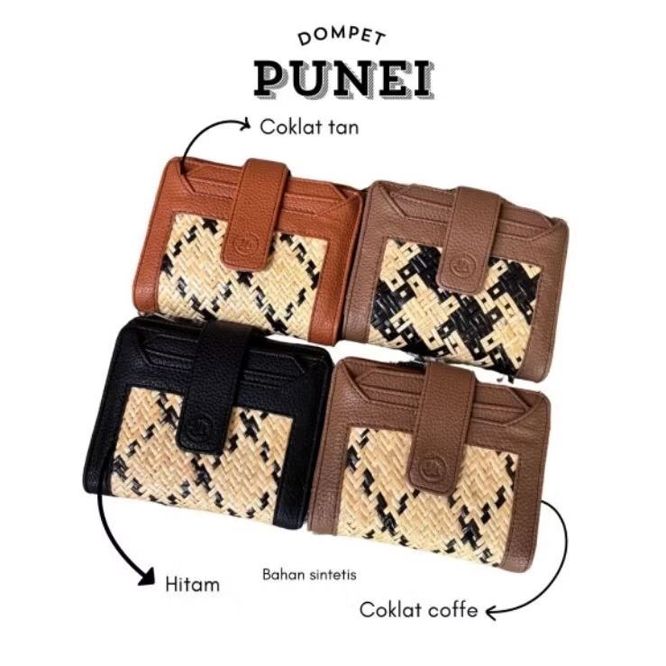 Dompet punei rotan/indang apang galeri/dompet rotan sintetis