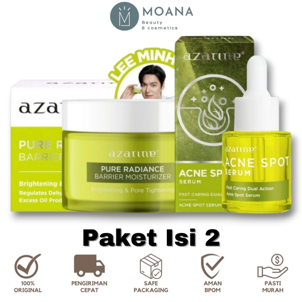 [ISI 2] Azarine Paket Perawatan Jerawat Acne Series | Moisturizer + Serum