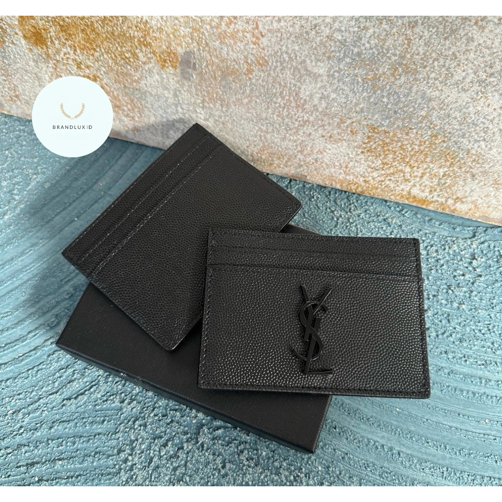 YSL Monogram Card Holder So Black