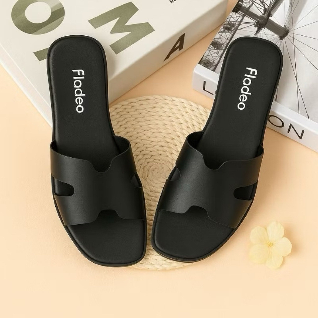 Sandal Wanita kekinian Dan Simpel // Sandal Fladeo Trendy Ibu-Ibu