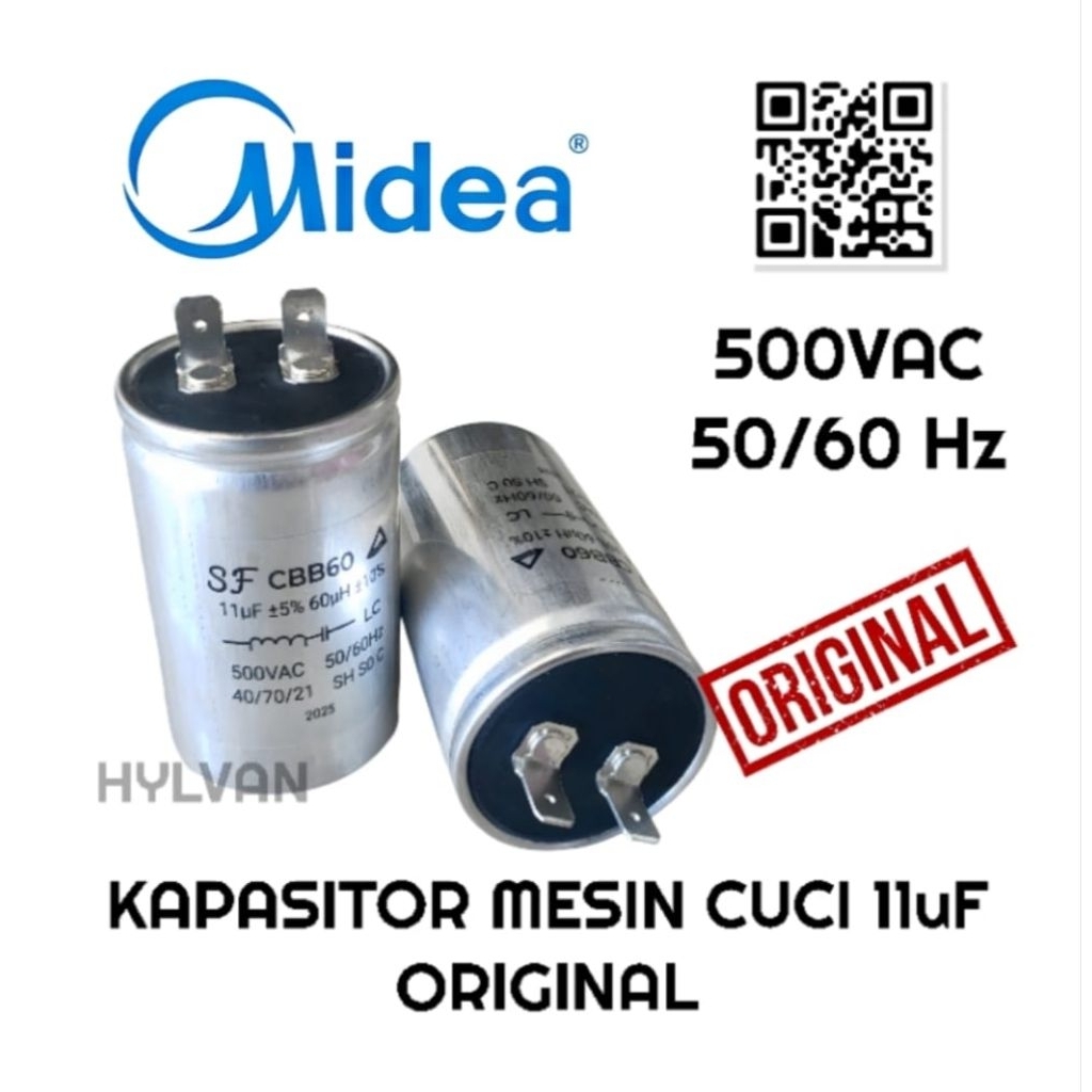 KAPASITOR MESIN CUCI 1 TABUNG MIDEA TOP LOADING