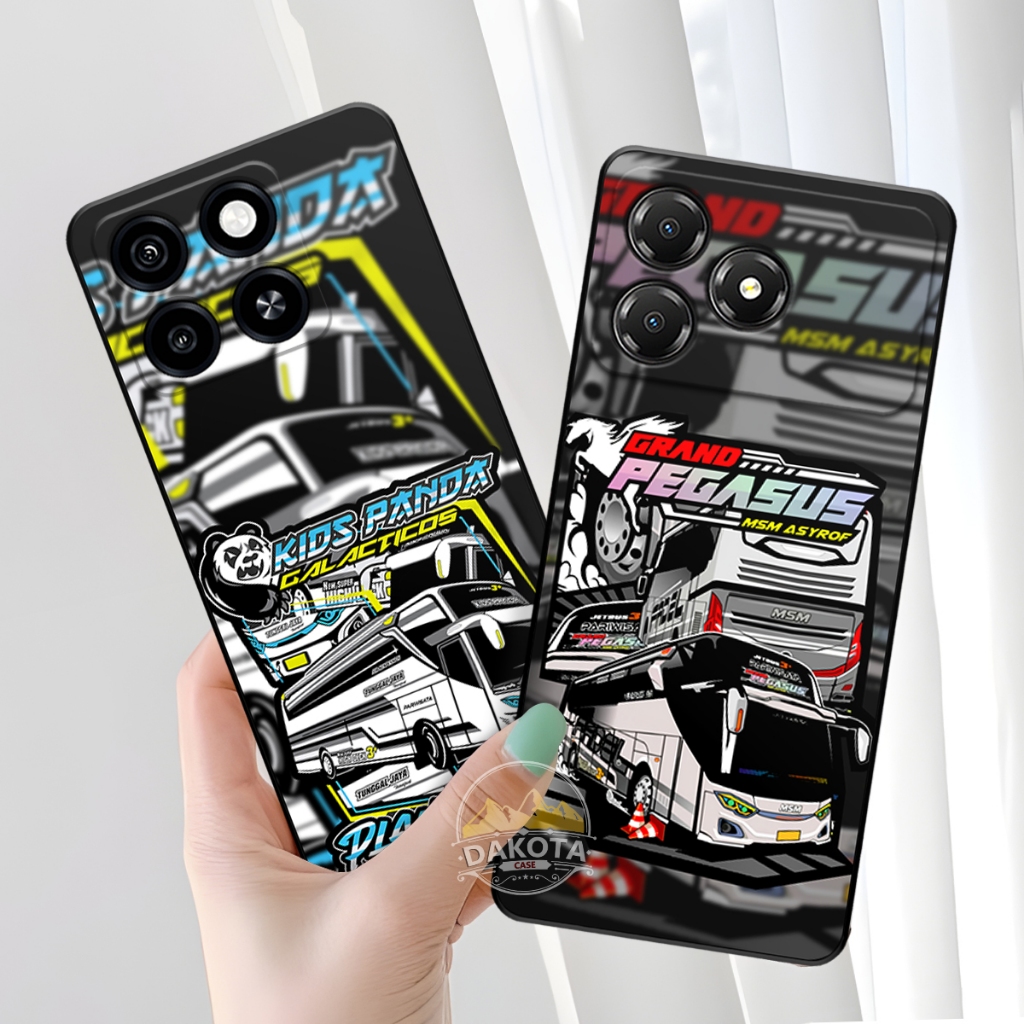 DAKOTA | Casing Silikon Hp ZTE Blade A36 | ZTE Blade A56 UV Printing Gambar Bus | Case Lentur gratis