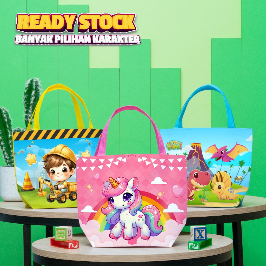 

Ready Stok Tas Ulang Tahun Anak Terlaris, Goodie Bag Segala Acara Motif Viral Langsung Kirim