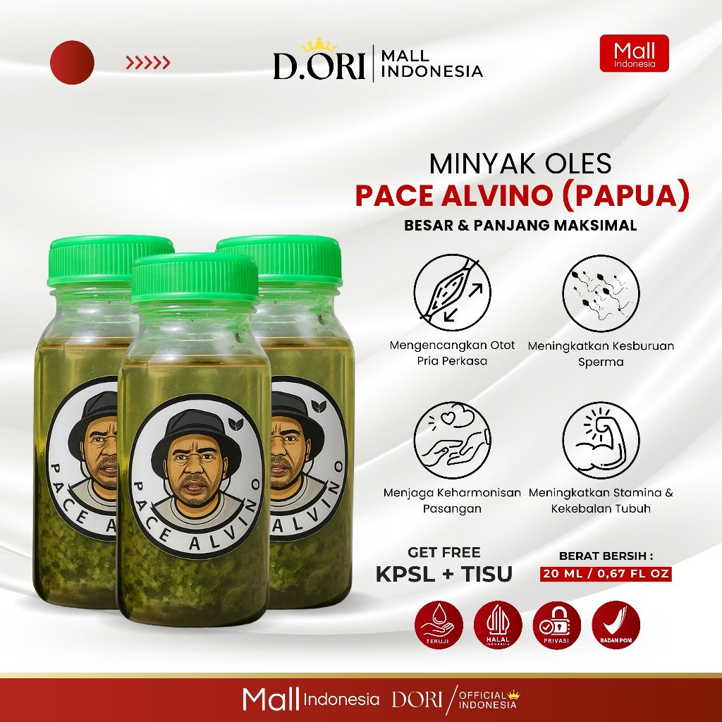 MINYAK OLES DAUN TIGA JARI KHAS PAPUA / MINYAK PIJAT ALVINO / MINYAK TERAPI 15 HARI