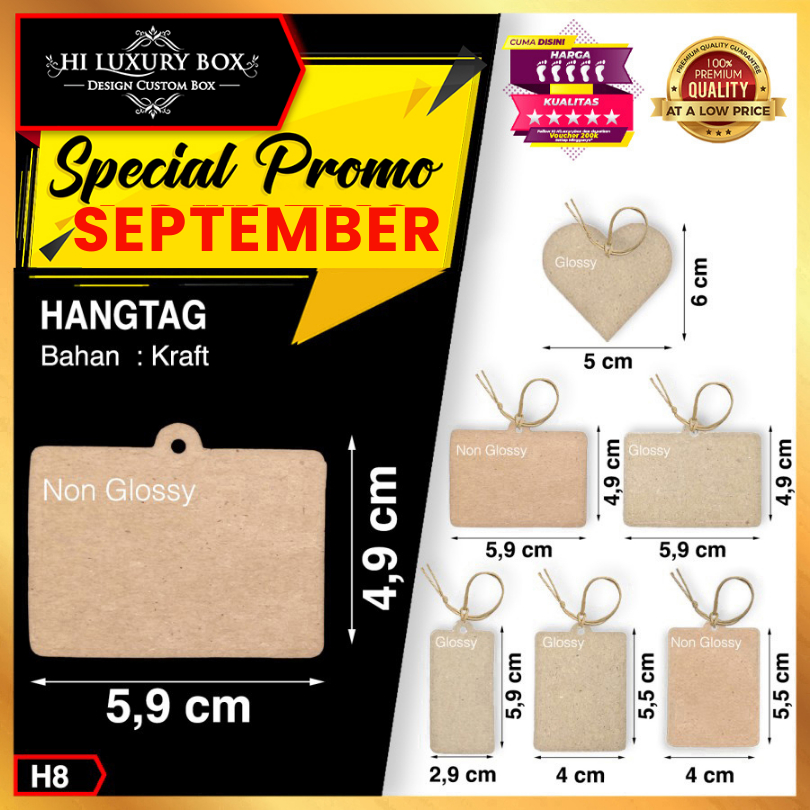 

Hang Tag | Label Baju | Hangtag Baju | Hangtag Polos | Kraft | Murah | H8