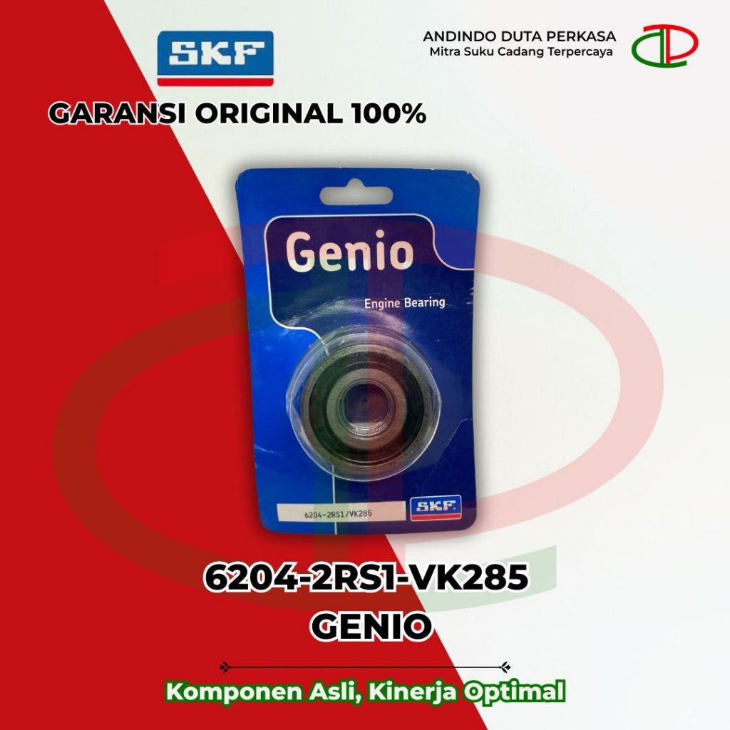 Bearing Laher Roda Motor 6204 2RS1/VK285 GENIO SKF ASLI ORIGINAL