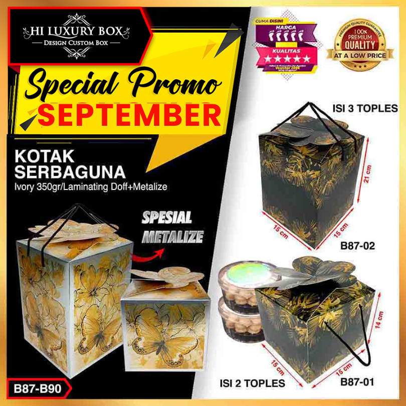 

Box Lebaran Kotak Toples 500 gr Kue Packaging Hampers - B87