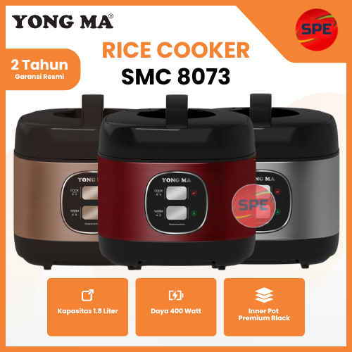 RICE COOKER / MAGIC COM YONG MA KAPASITAS 2 LITER SMC 8073 / SMC8073 GARANSI RESMI (MEDAN)
