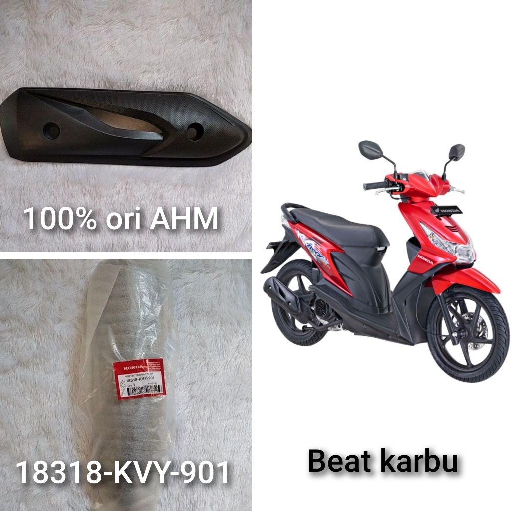 Pelindung knalpot tutup cover knalpot beat karbu 18318-KVY-901 ori AHM