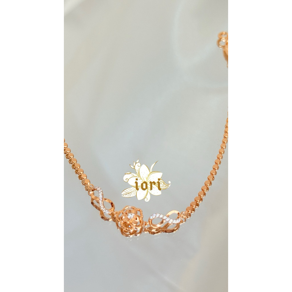 Gelang Bunga Serut Emas G375 8K