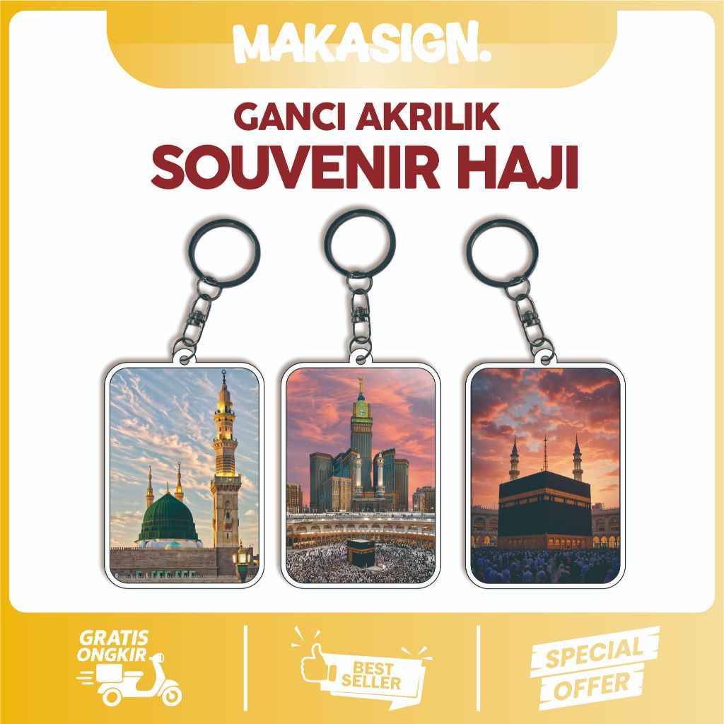 Souvenir haji atau umroh - gantungan kunci haji - gantungan kunci oleh oleh haji dan umroh - oleh ol