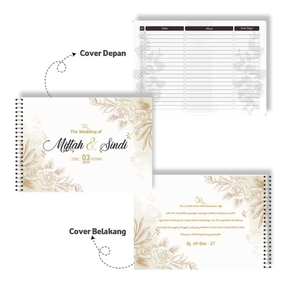 

Buku Tamu Pernikahan / Wedding Guest Book