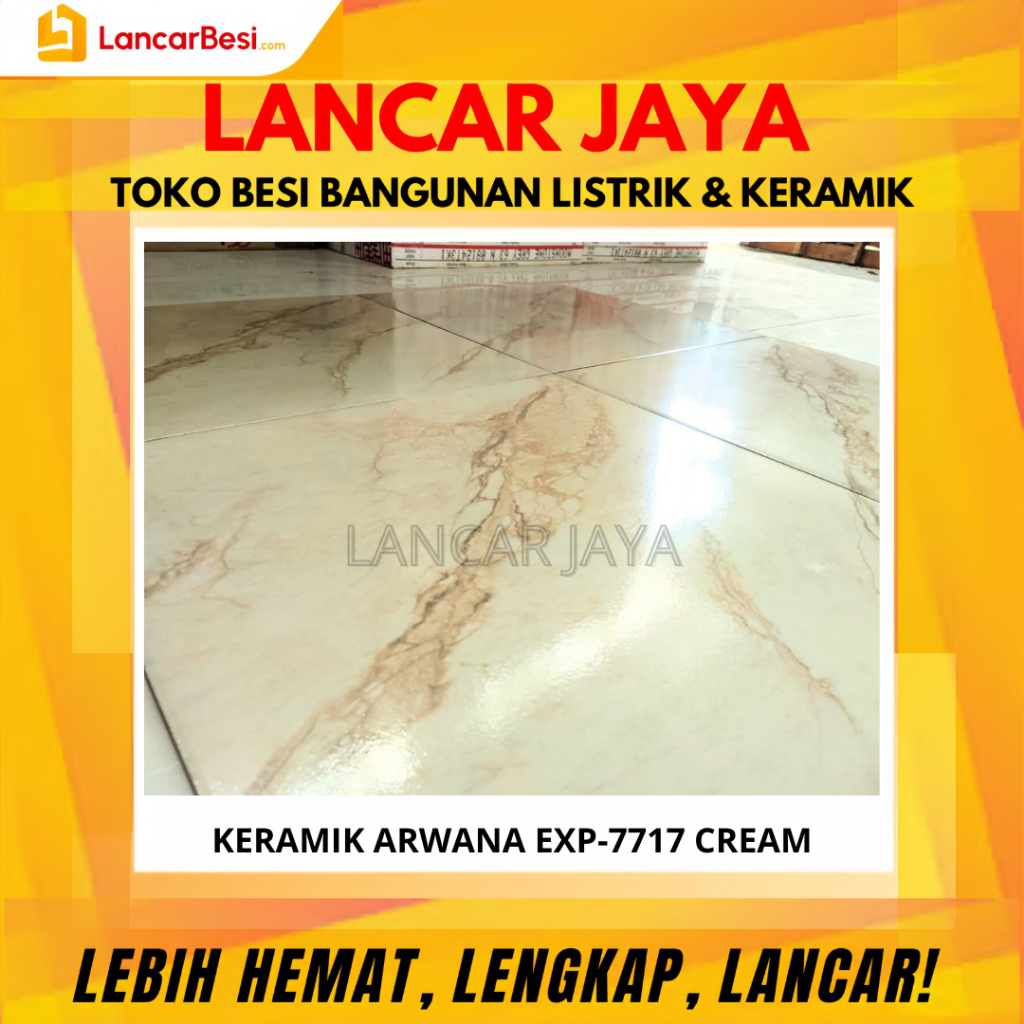 Keramik Lantai 40x40 Arwana EXP-7717 Cream Hanya Untuk Area Jogja & Sekitarnya