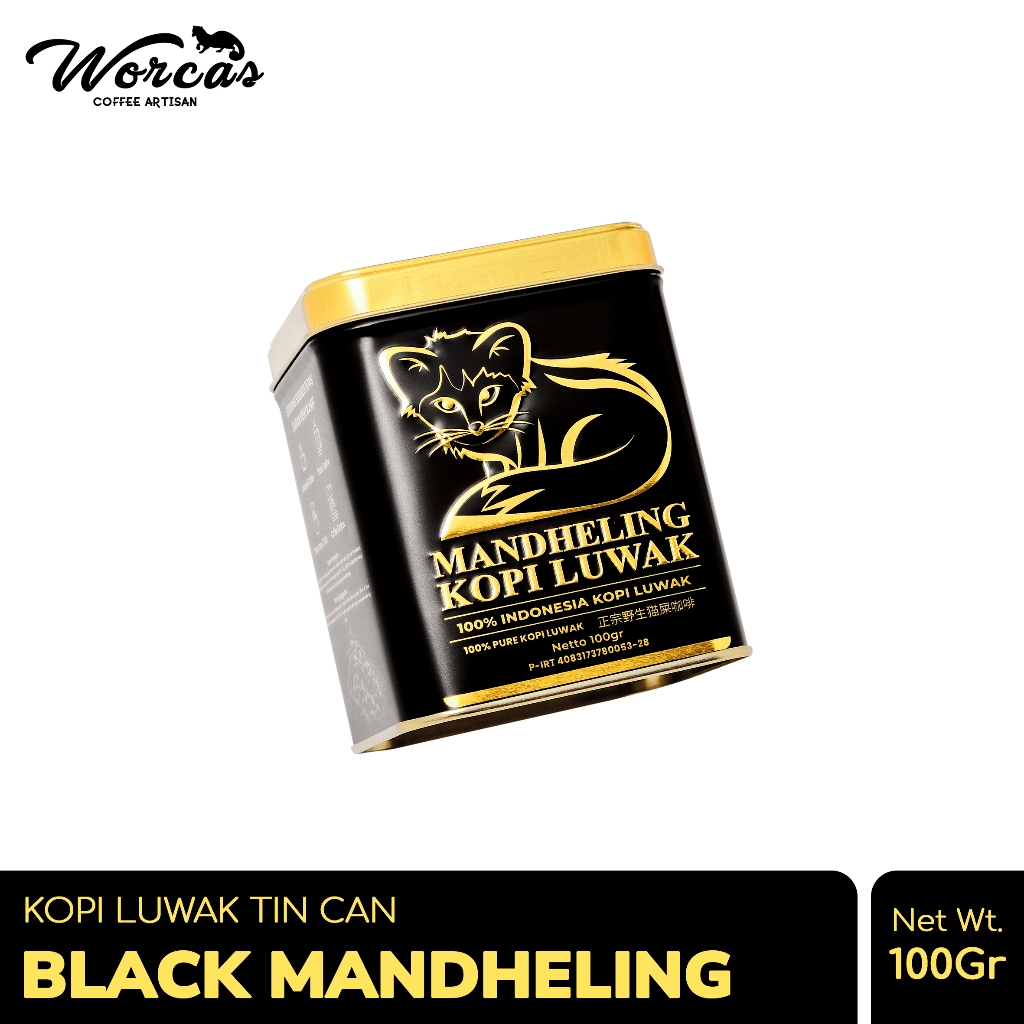 

WORCAS Kopi Luwak Black Mandheling 100gr Tin Can
