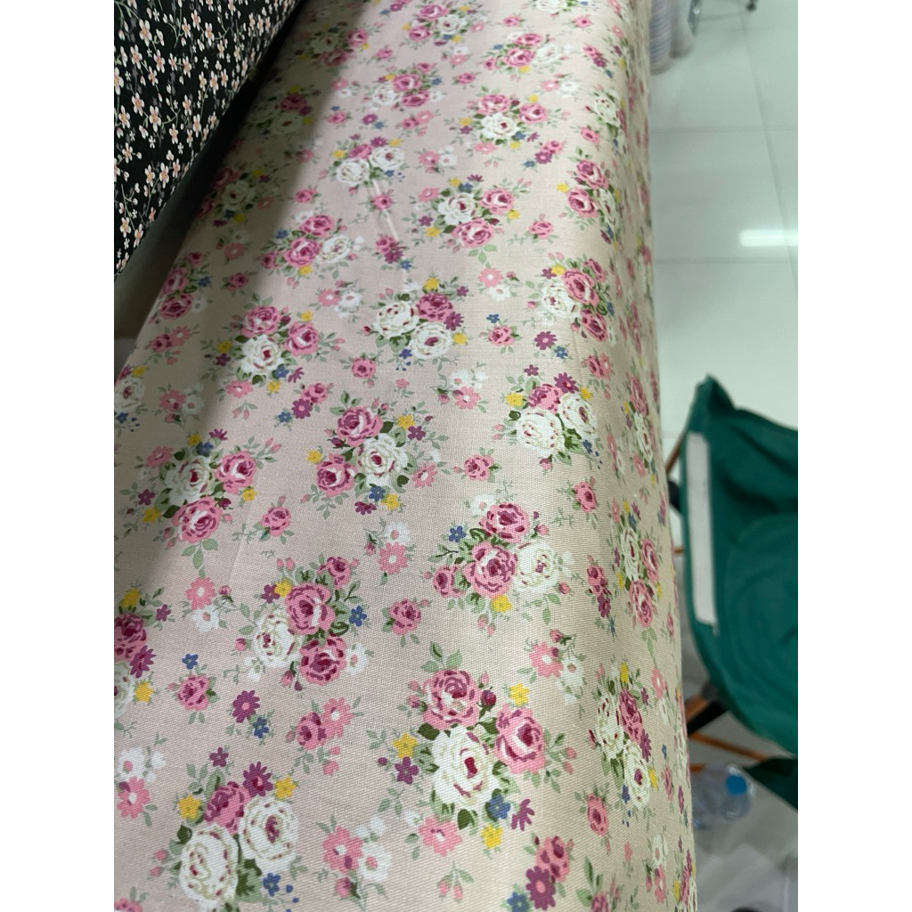 kain katun jepang motif bunga - kain katun jepang motif premium b