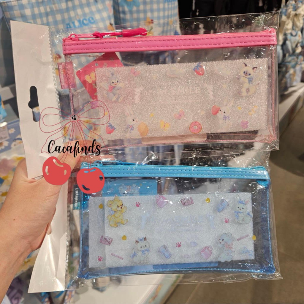 

OHSOME x Ms Lutra‼️Clear PVC Pencil Case / Stationary Kotak Pensil Bening Nakabayashi Collection (Blue / Pink)
