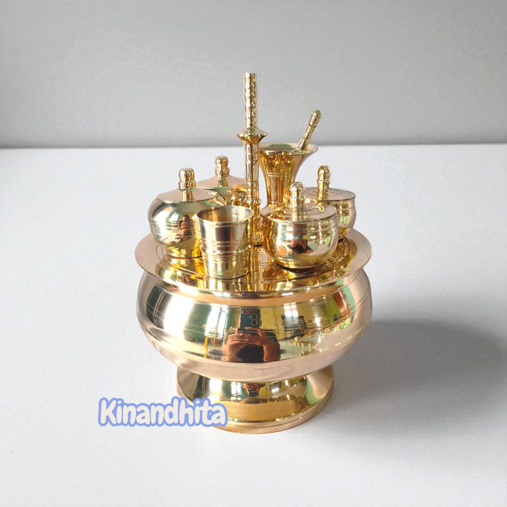 Tempat Sirih Kuningan / Tempat Nginang Ukuran Besar Buat Seserahan