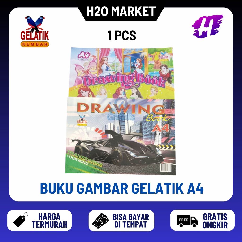 

❤️H2O❤️ (1 pcs) Buku Gambar Gelatik A4 1 pcs by Gelatik