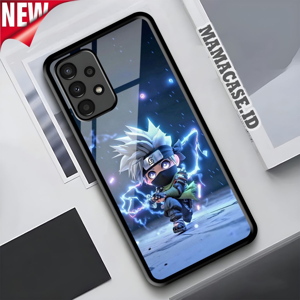 Case SAMSUNG A13 A23 A32 A33 A52 A52S A53 A72 A73 4G Mamacase.id [ Anime ] Softcase Glass Kaca Kilau