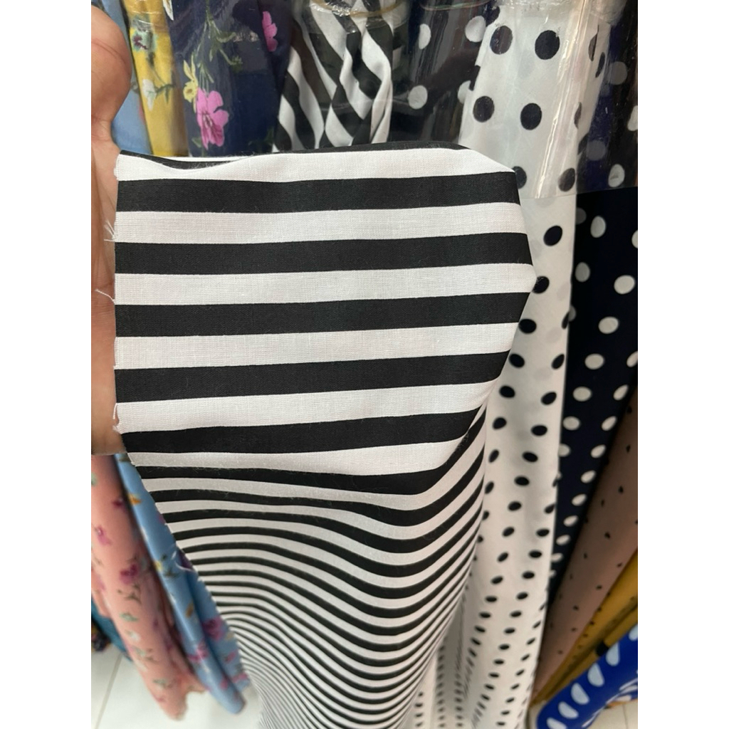 kain katun jepang motif salur - kain katun jepang motif premium b