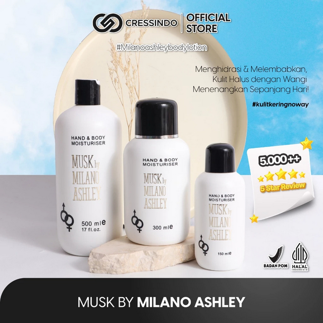 MUSK BY MILANO HAND & BODY MOISTURIZER ASHLEY