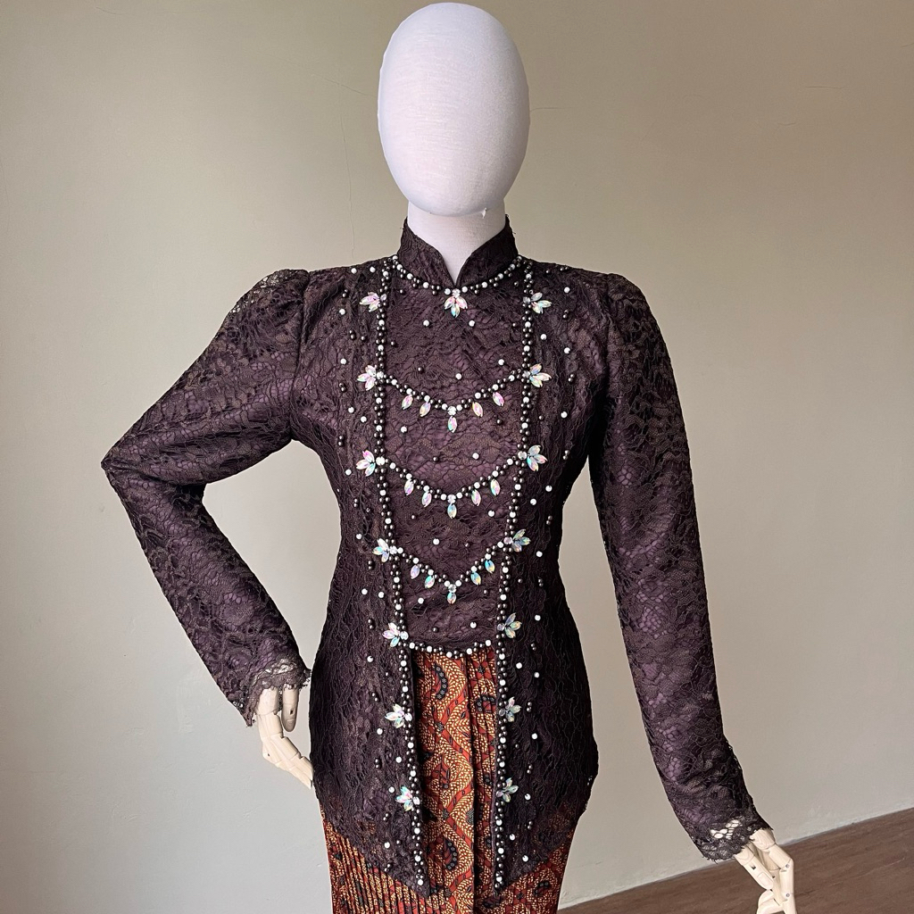 Kutubaru Long Bet Sanghai Pundak Balon Request Mutiara | Kebaya Kutubaru Pundak Barbie | Kebaya Kutu