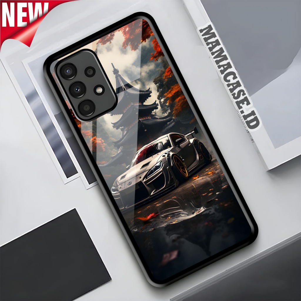 Case SAMSUNG A13 A23 A32 A33 A52 A52S A53 A72 A73 4G Mamacase.id [ Cars ] Softcase Glass Kaca