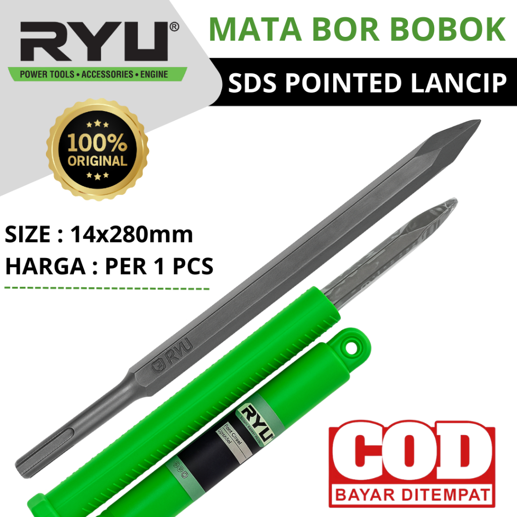 RYU MATA BOR BETEL SDS POINTED MATA BOR BOBOK BETON TEMBOK PAHAT SDS LANCIP 14 X 280MM