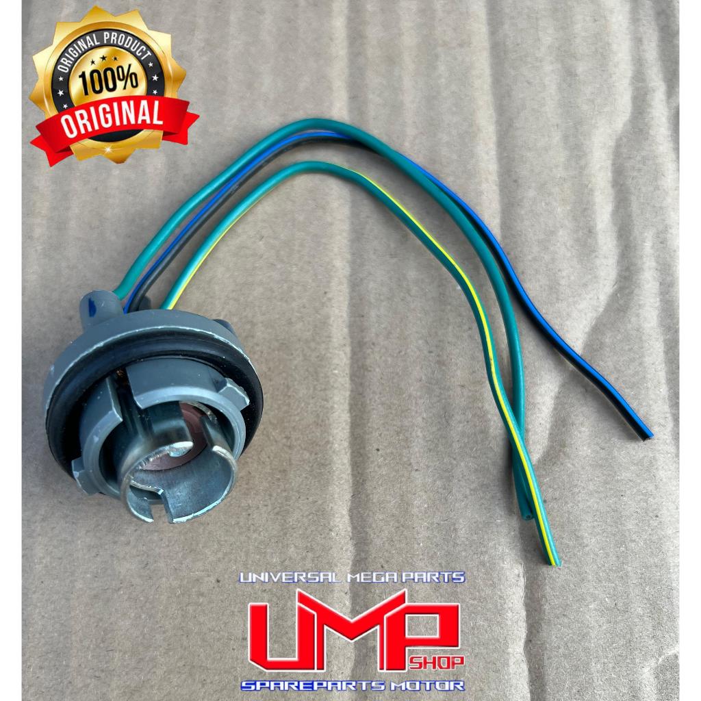 SOKET KABEL FITING LAMPU BELAKANG STOPLAMP LAMPU REM UNIVERSAL HONDA YAMAHA MOBIL ORIGINAL