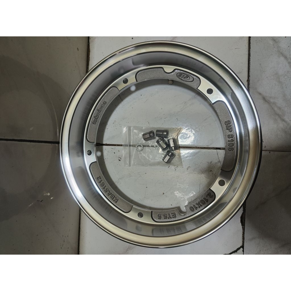 Velg Tubeless Vespa Px Pxe Excel Exclusive Ring 10 R 10 Replika Sip Import Chrome