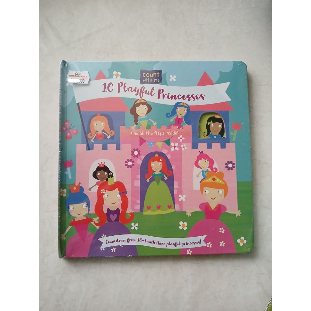 Buku Anak Count with me 10 Playful Princesses - Buku Hitung & Flap Interaktif BBW ORI