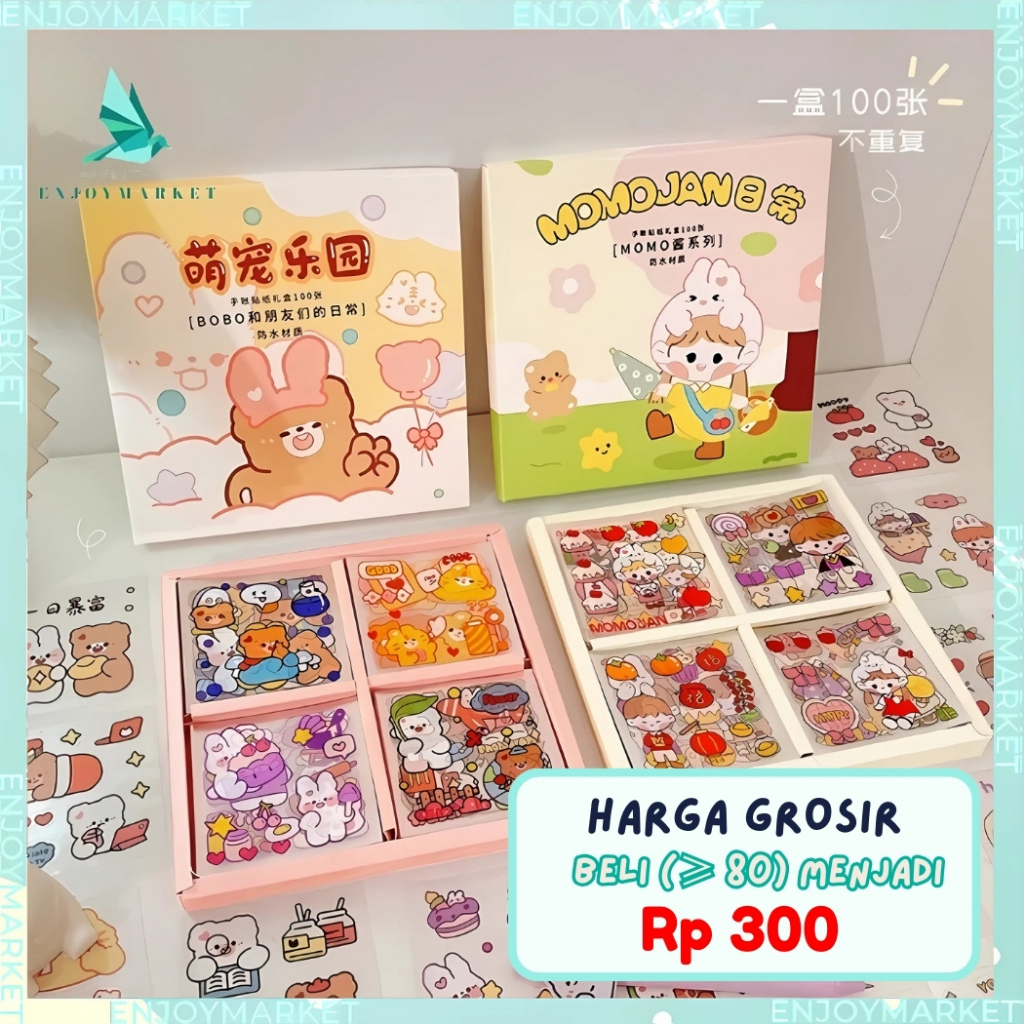 

Sticker Momo Aesthetic DIY Dekor Buku Diary Motif Momojan Jual Perlembar
