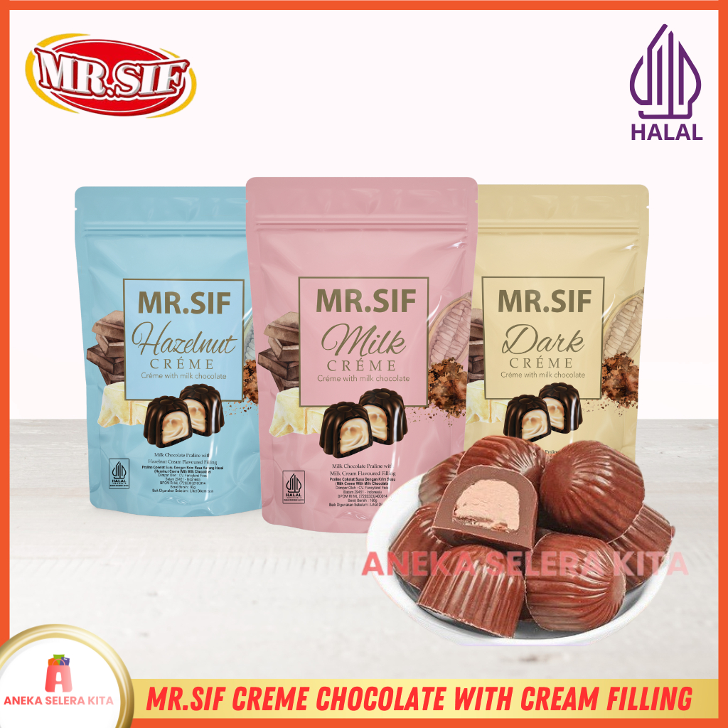 

MR.SIF Dark & Halzenut Creme With Milk Chocolate - Halal 80g