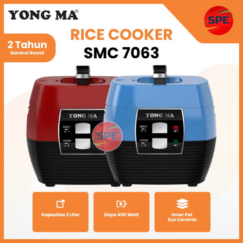 RICE COOKER / MAGIC COM YONG MA KAPASITAS 2 LITER SMC7063 GARANSI RESMI (MEDAN)